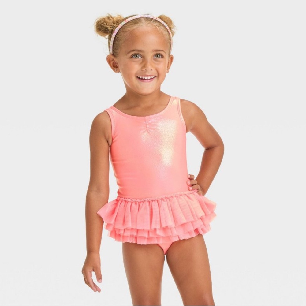 Cat & Jack Shimmering Pink Tutu Bathing Suit